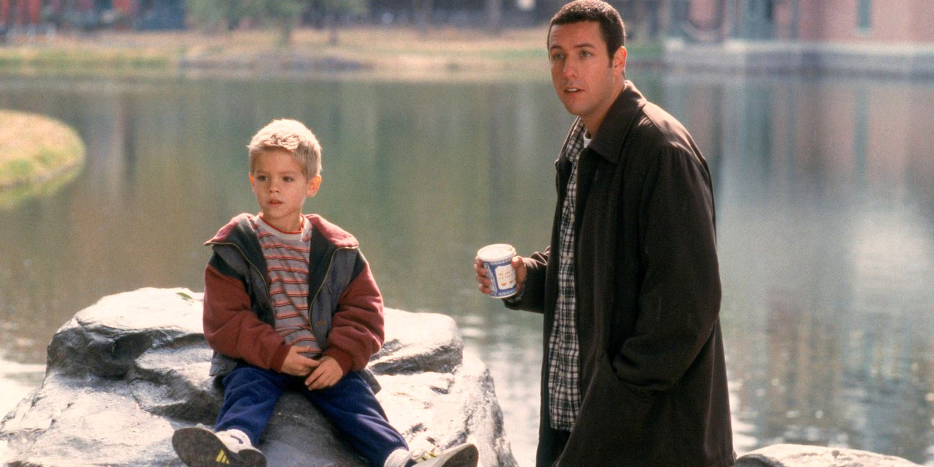 BIG DADDY, from left: Cole/Dylan Sprouse, Adam Sandler, 1999, ©Columbia Pictures/courtesy Everett Co