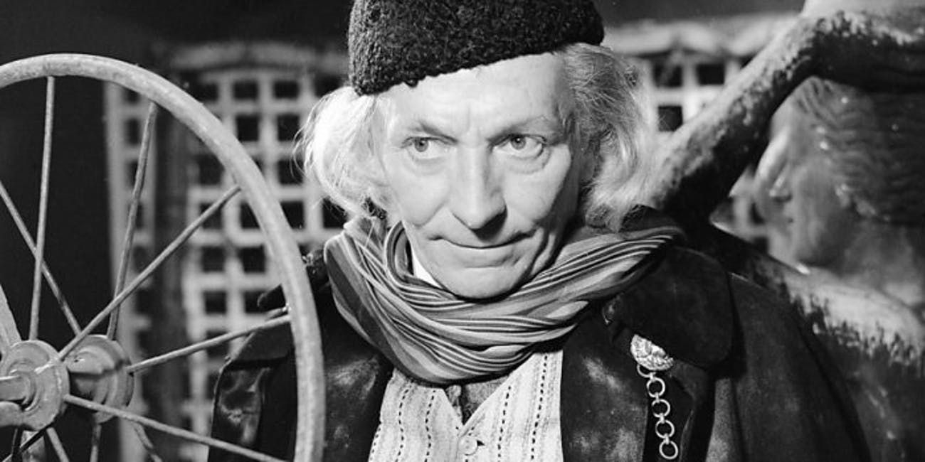 The First Doctor smiling in Doctor Who
