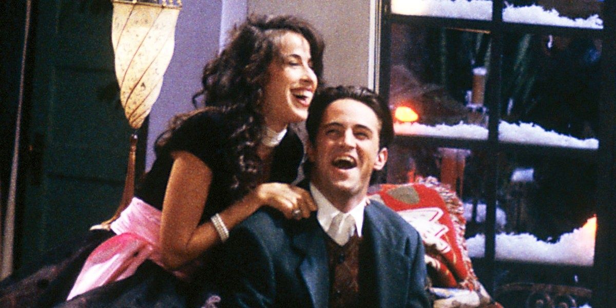 Chandler and Janice laughing