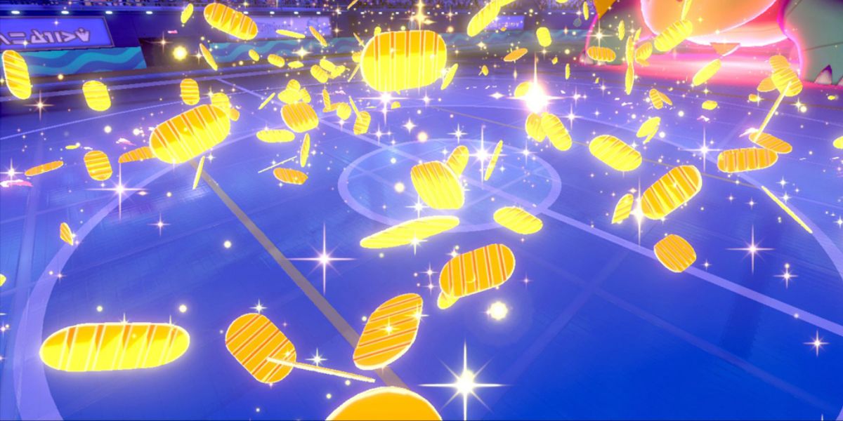 Gigantamax Meowth using G-Max Gold Rush