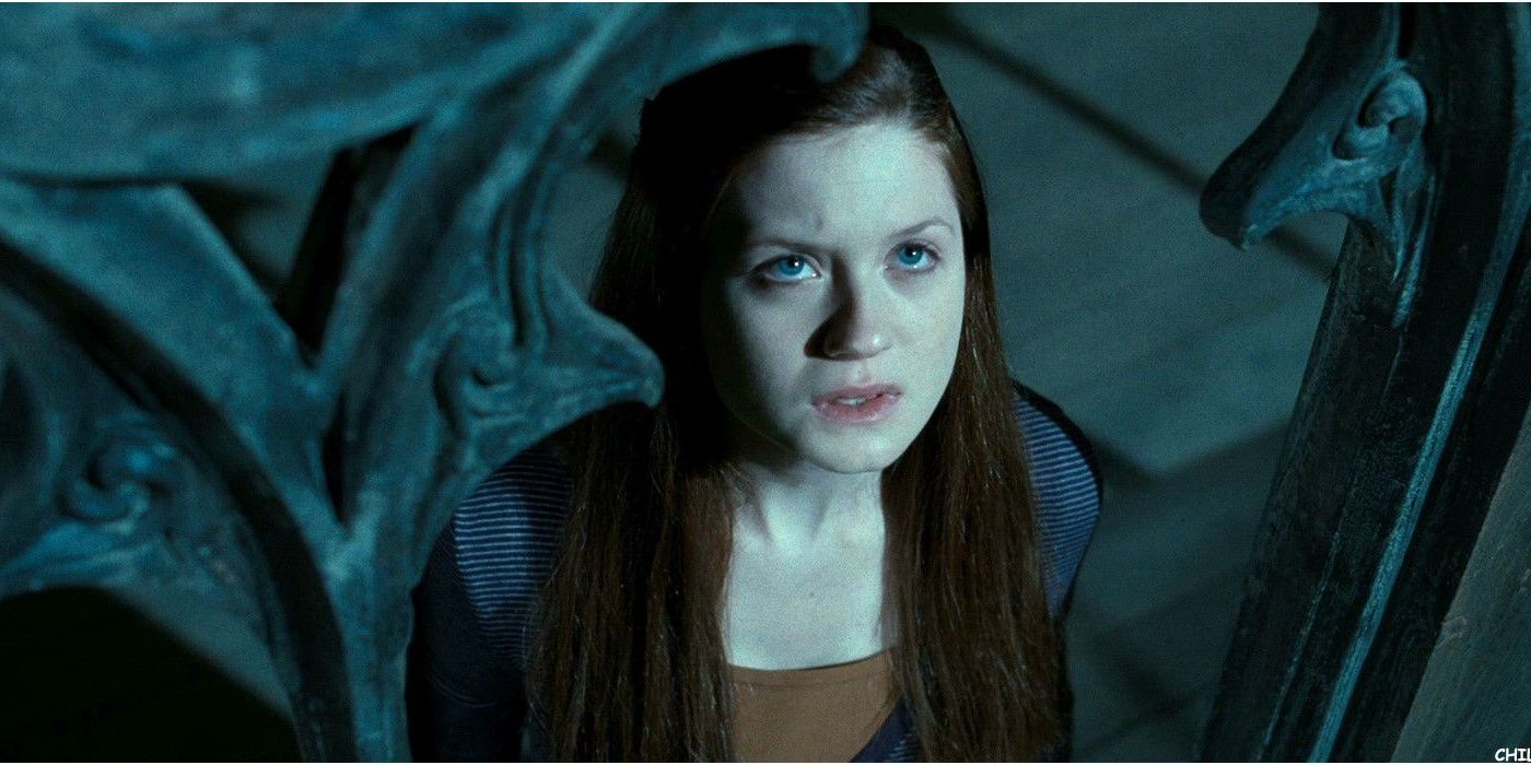 Ginny Weasley looking scared in Deathly Hallows Part 2