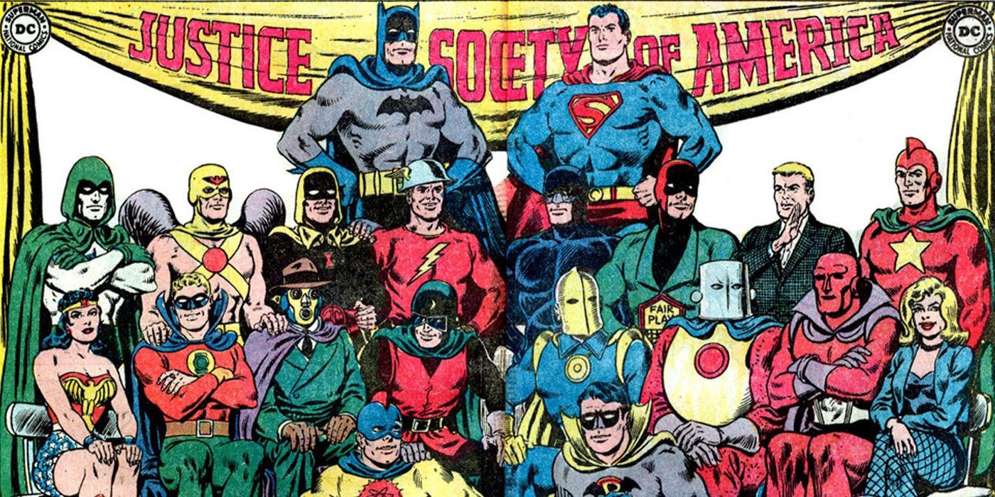 DC jsa comics pinup Superman Batman