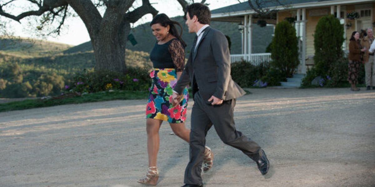 Ryan and Kelly run away in the sunset on The Office