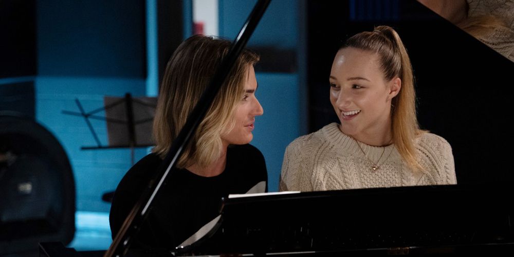 Ava Michelle and Luke Eisner playing piano in Tall Girl