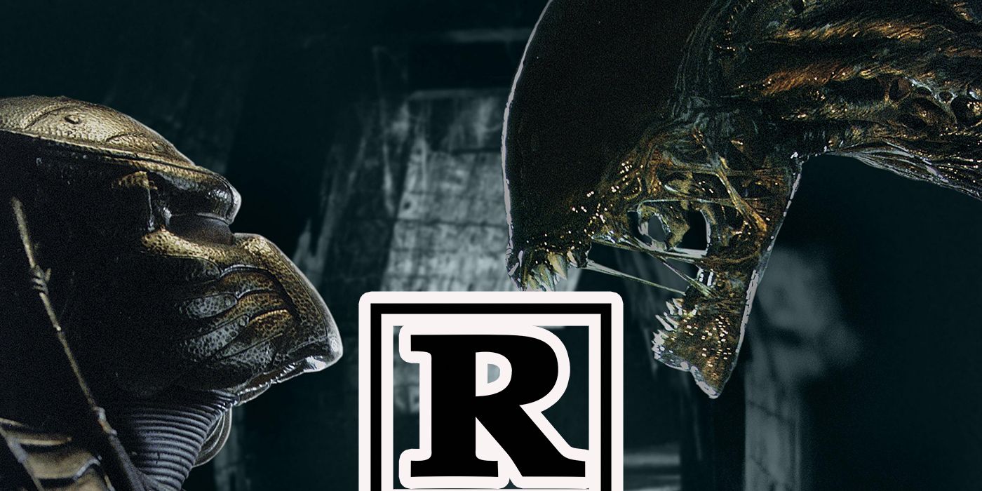 Alien vs Predator with R Rating Logo