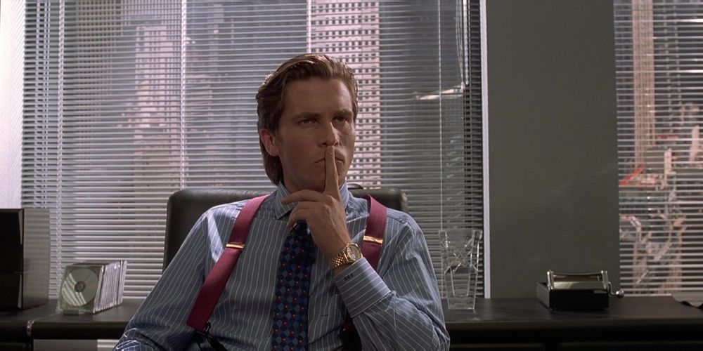 Patrick in his office in American Psycho.