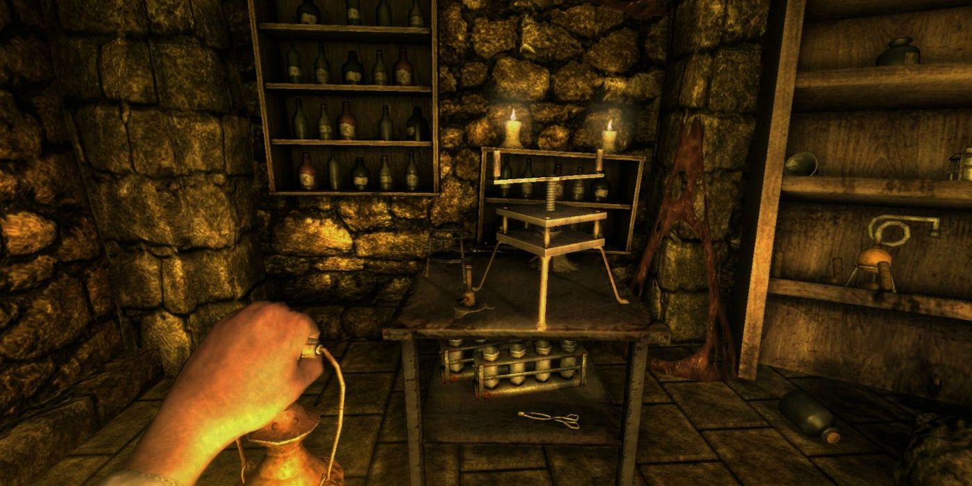 Captura de tela da jogabilidade de Amnesia Dark Descent