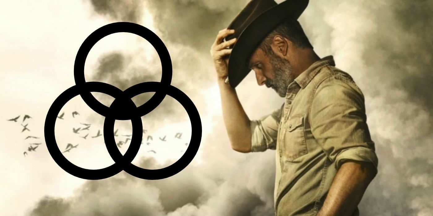 Andrew Lincoln as Rick Grimes CRM logo in The Walking Dead