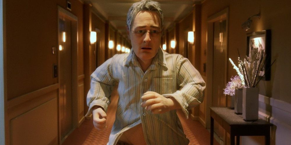 An old man looking fazed in Anomalisa 