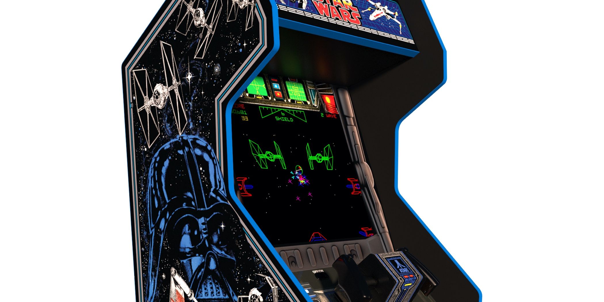 Arcade1UP Star Wars machine angle view