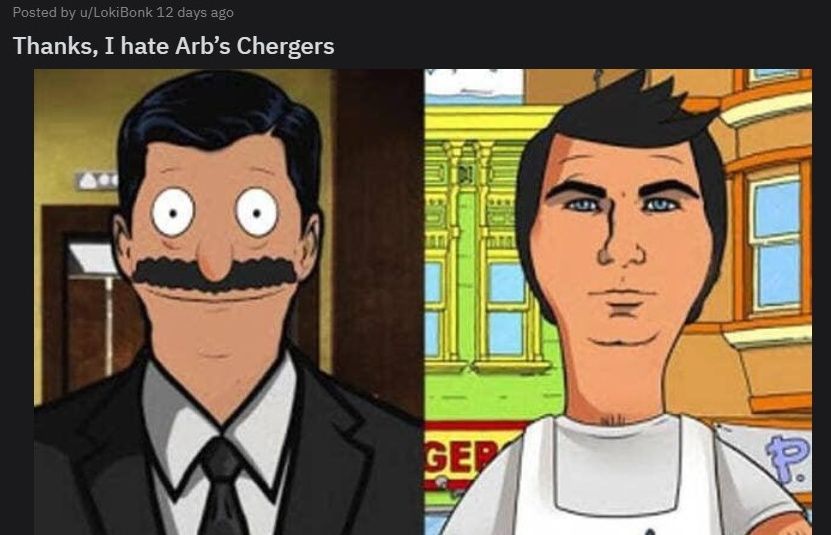 Archer Meme Bob&rsquo;s Burgers Crossover Cropped