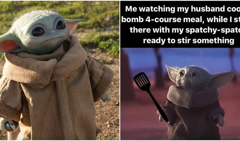 15 Funniest Baby Yoda Looking Up Memes Screenrant 15 Funniest Baby Yoda Looking Up Memes Screenrant