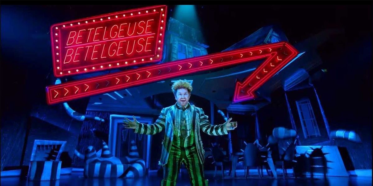 Beetlejuice on stage in his musical