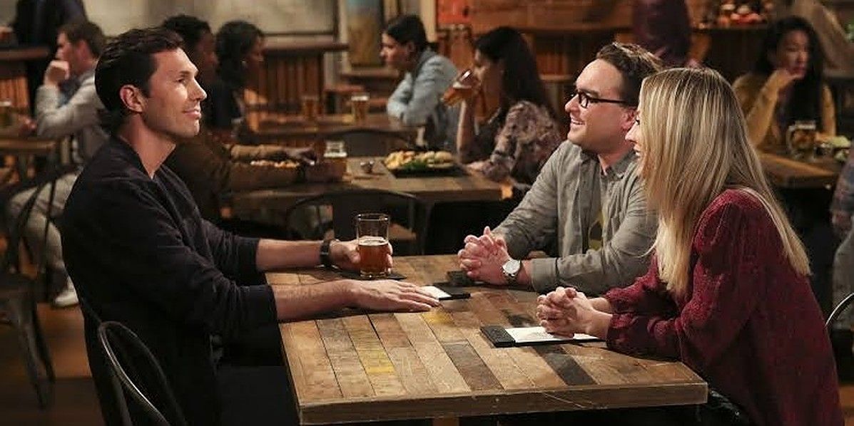 Zack at dinner with Penny and Leonard on TBBT
