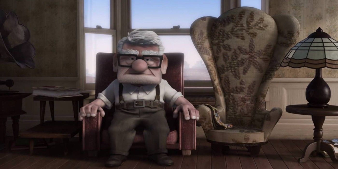 Mr. Fredricksen alone at his home in Up
