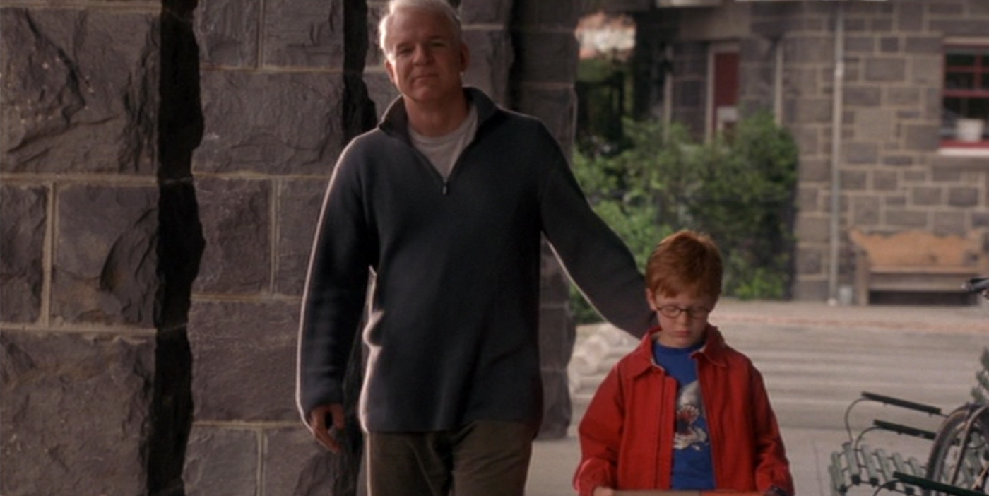 Tom walks with a forlorn Mark in Cheaper by the Dozen