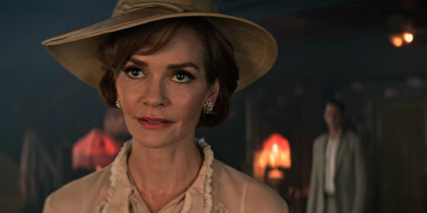 Penelope Blossom wearing a large hat in Chilling Adventures of Sabrina