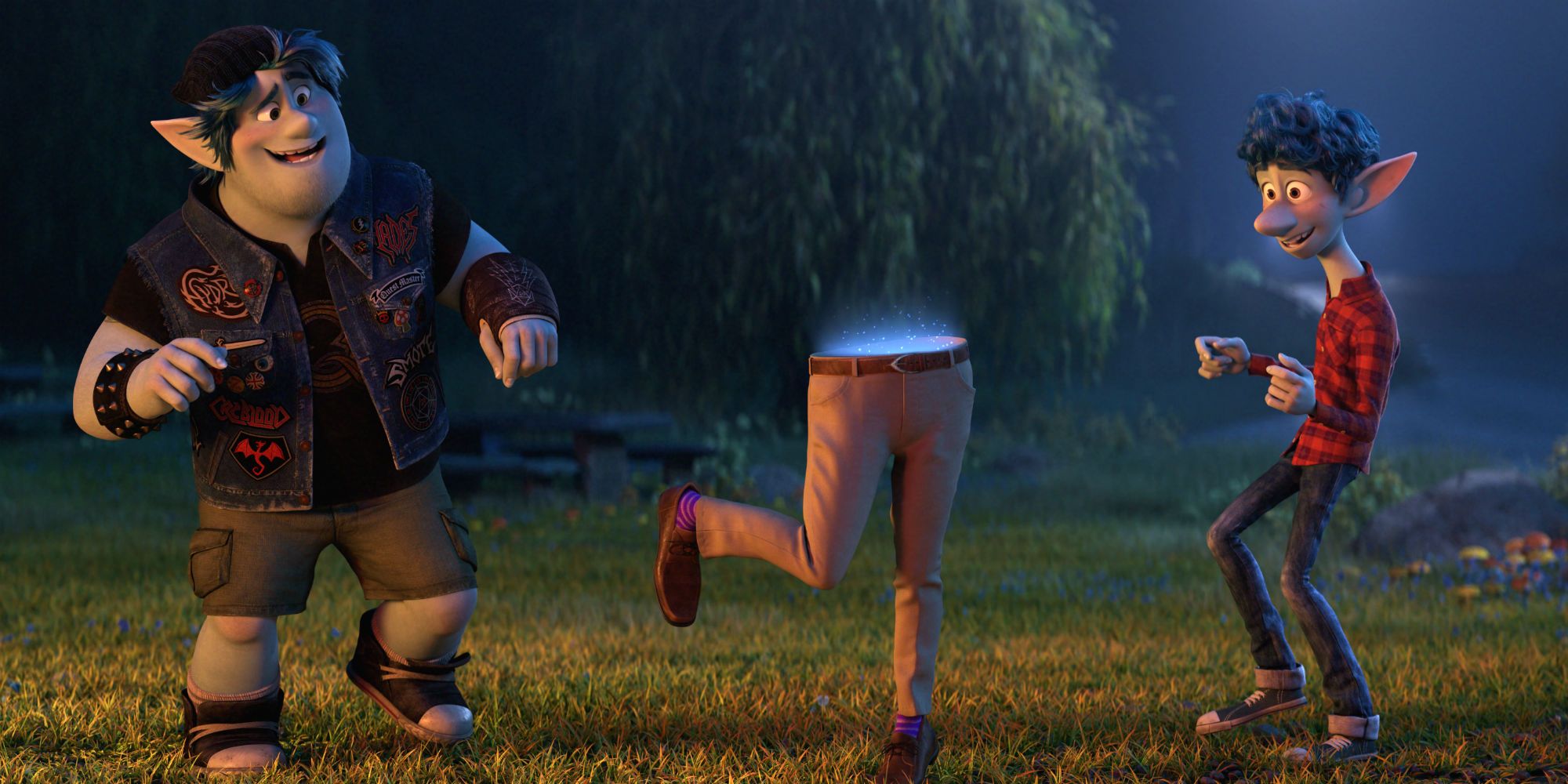 Chris Pratt as Barley and Tom Holland as Ian from Pixar Onward