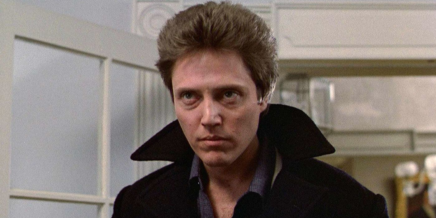 Christopher Walken in The Dead Zone stares off camera.