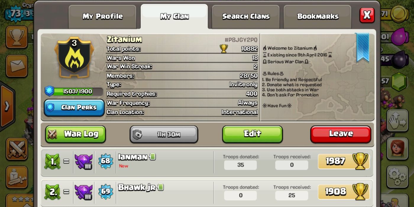 Clash of Clans Join Clan