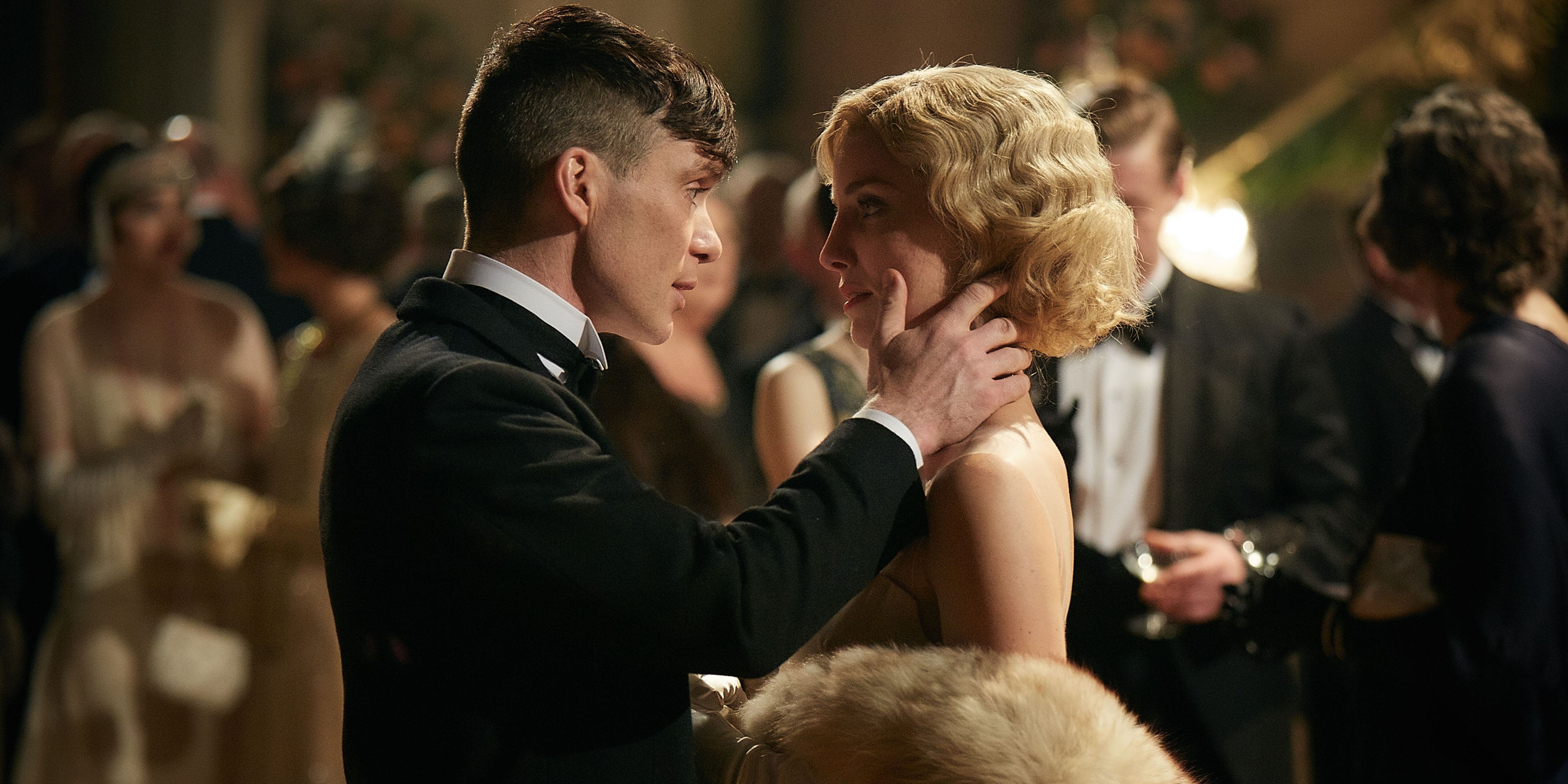 Tommy tries to remove the cursed necklace from Grace's neck in Peaky Blinders 