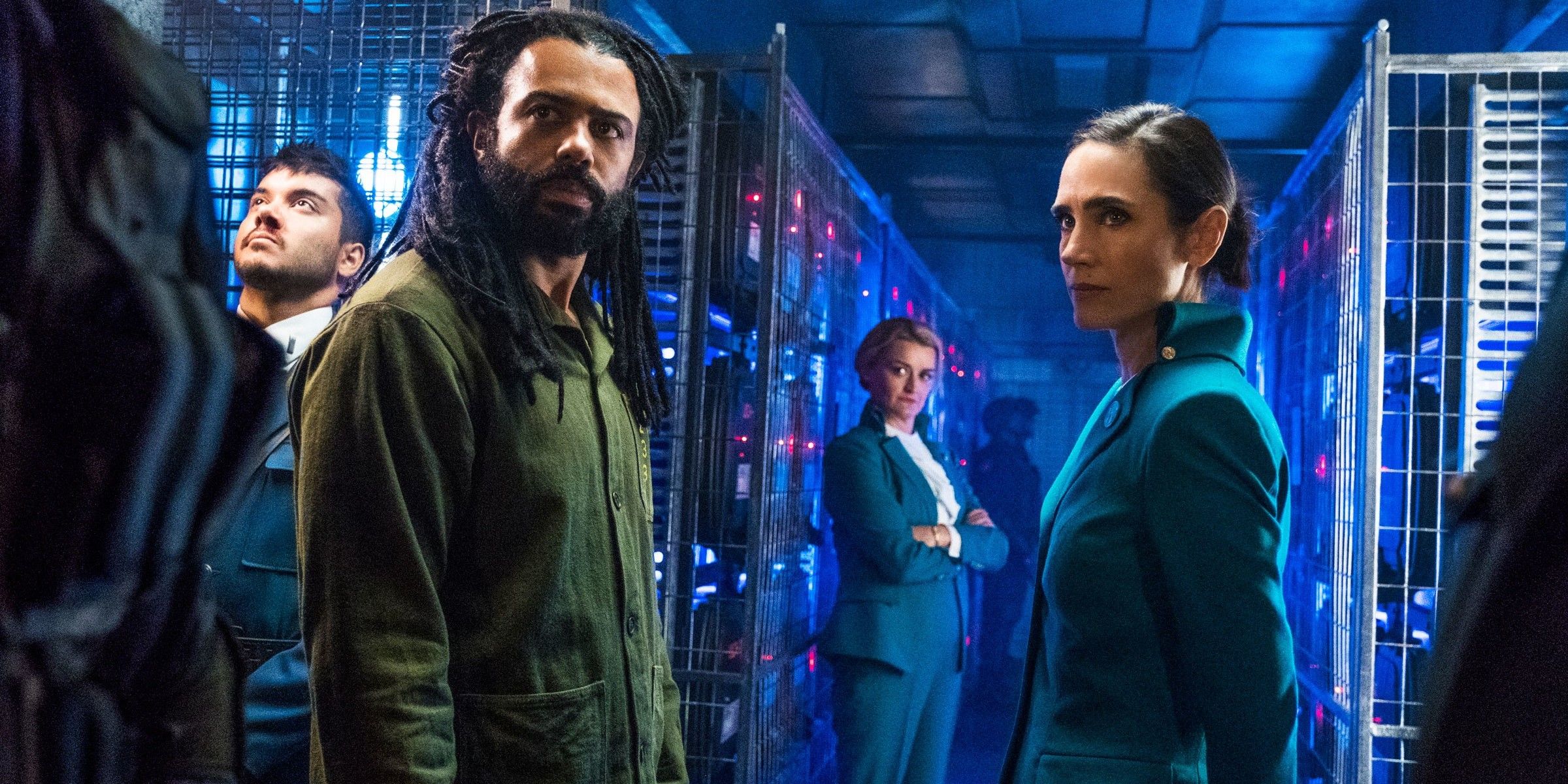 Daveed Diggs and Jennifer Connelly in Snowpiercer TV show
