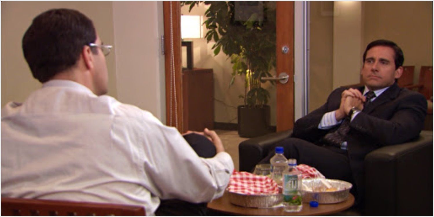 David Wallace and Michael in The Office