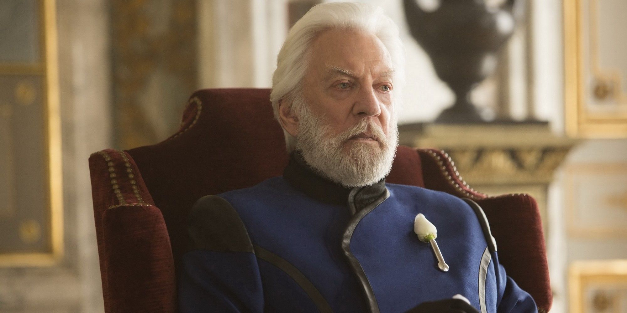 Donald Sutherland as President Snow in The Hunter Games