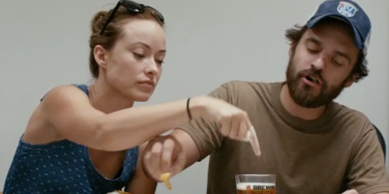 Jake Johnson and Olivia Wilde brewing beer in Drinking Buddies