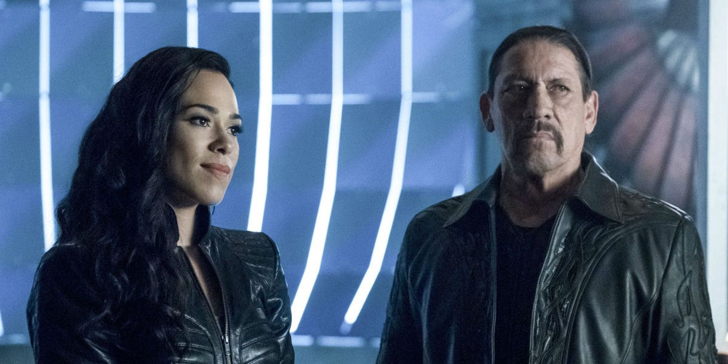 Gypsy and Breacher in their leather jackets on Earth-19 in The Flash