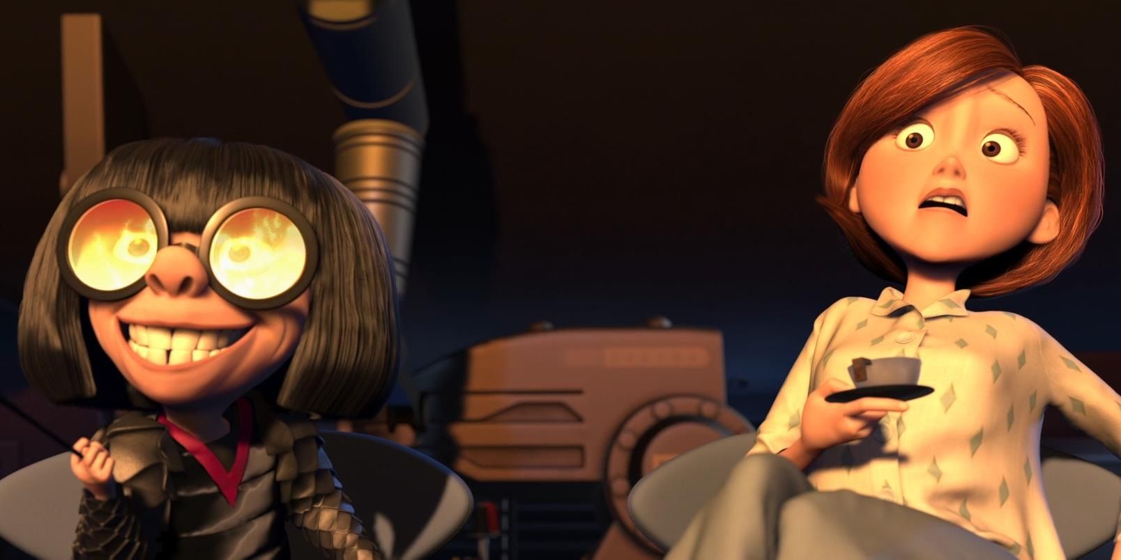 Edna Mode and Helen Parr in The Incredibles
