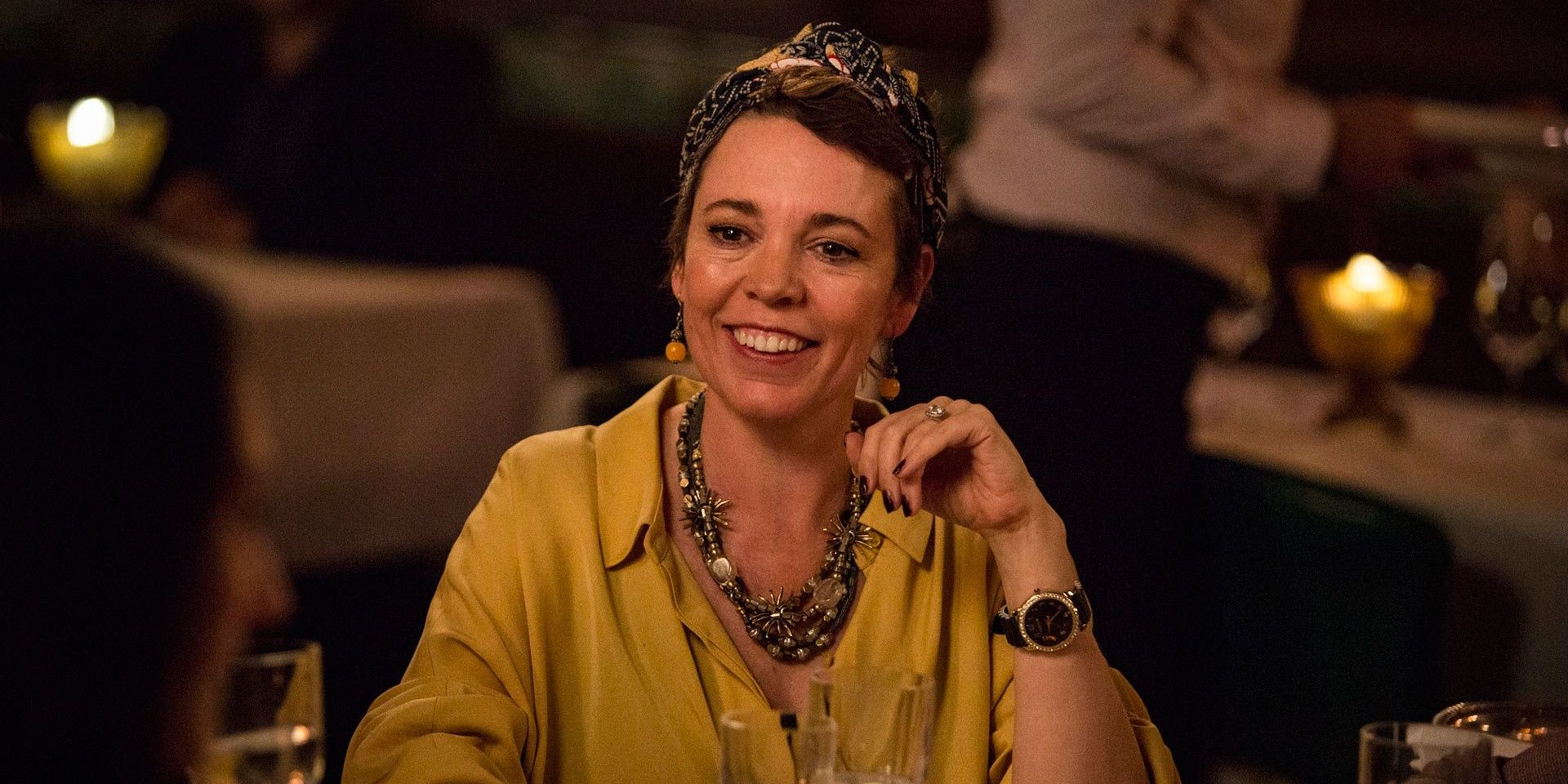 Olivia Colman smiling in a scene from Fleabag