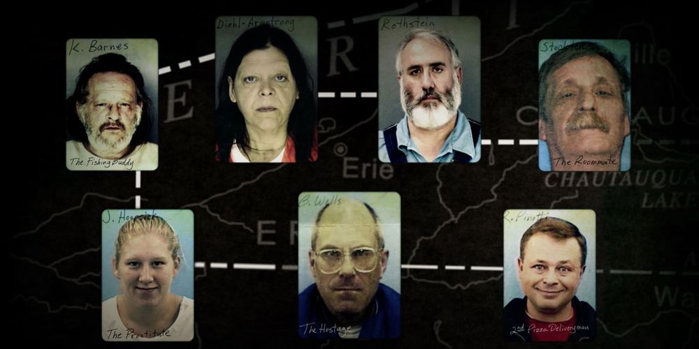 Faces of suspects in Evil Genius