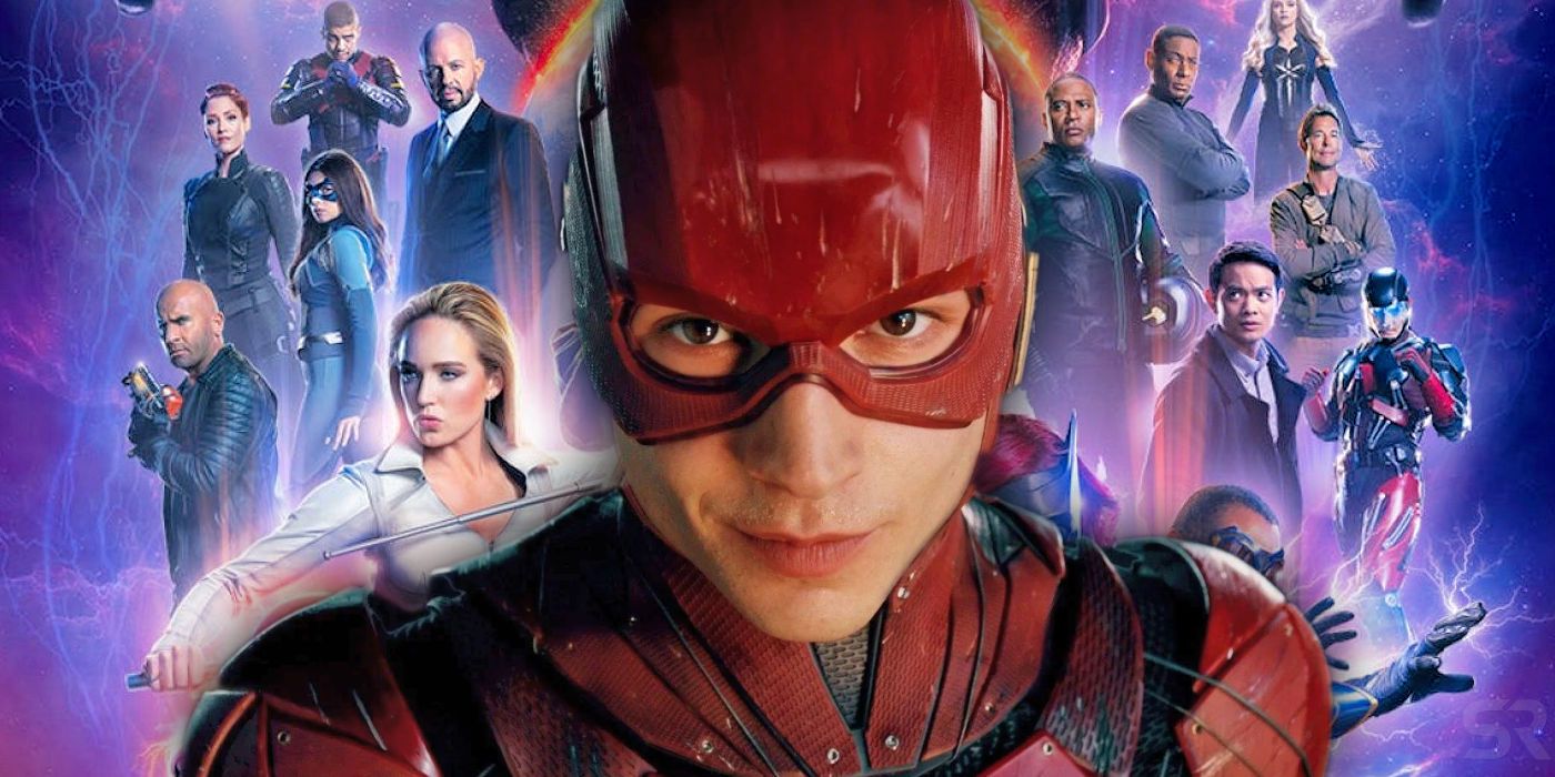 Ezra Miller as Flash and Crisis on Infinite Earths Poster