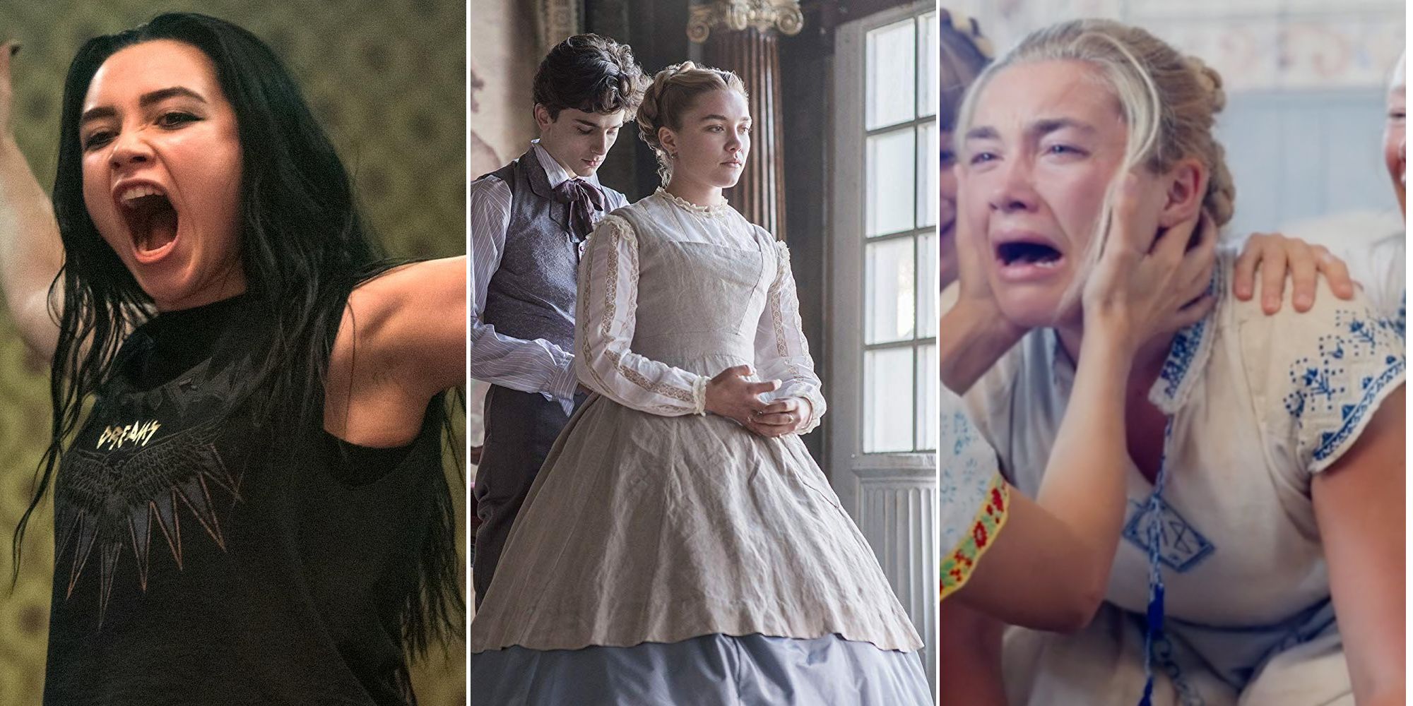 Florence Pugh 2019 Films Fighting with My Family, Little Women, Midsommar
