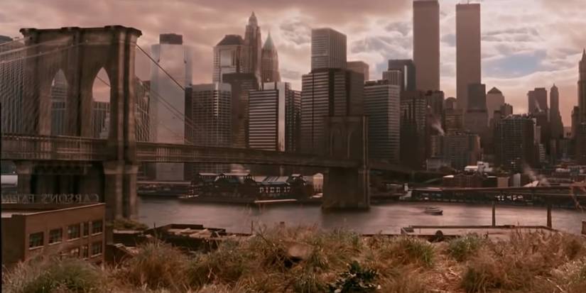 The modern New York City skyline in Gangs of New York