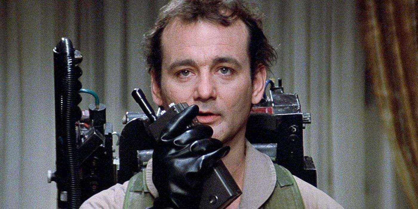 Dr. Peter Venkman using the radio in Ghostbusters 1984