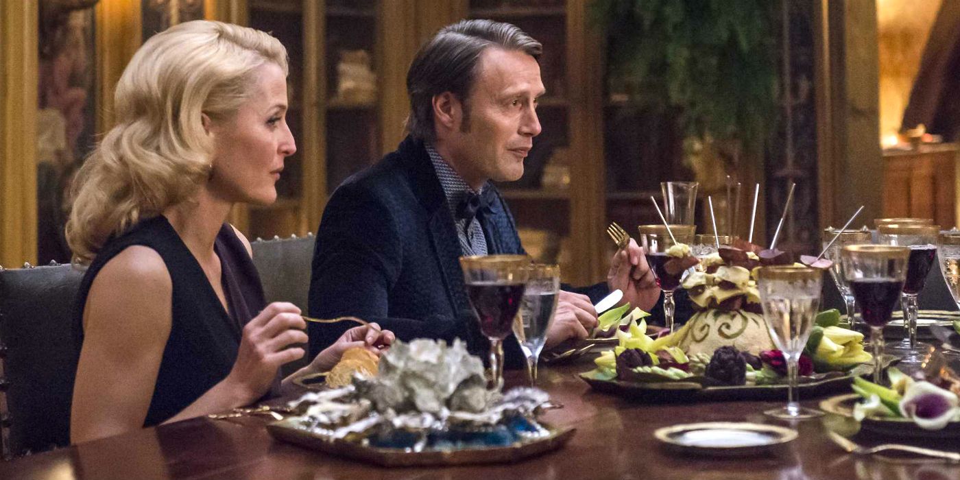 Gillian Anderson and Mads Mikkelsen in Hannibal