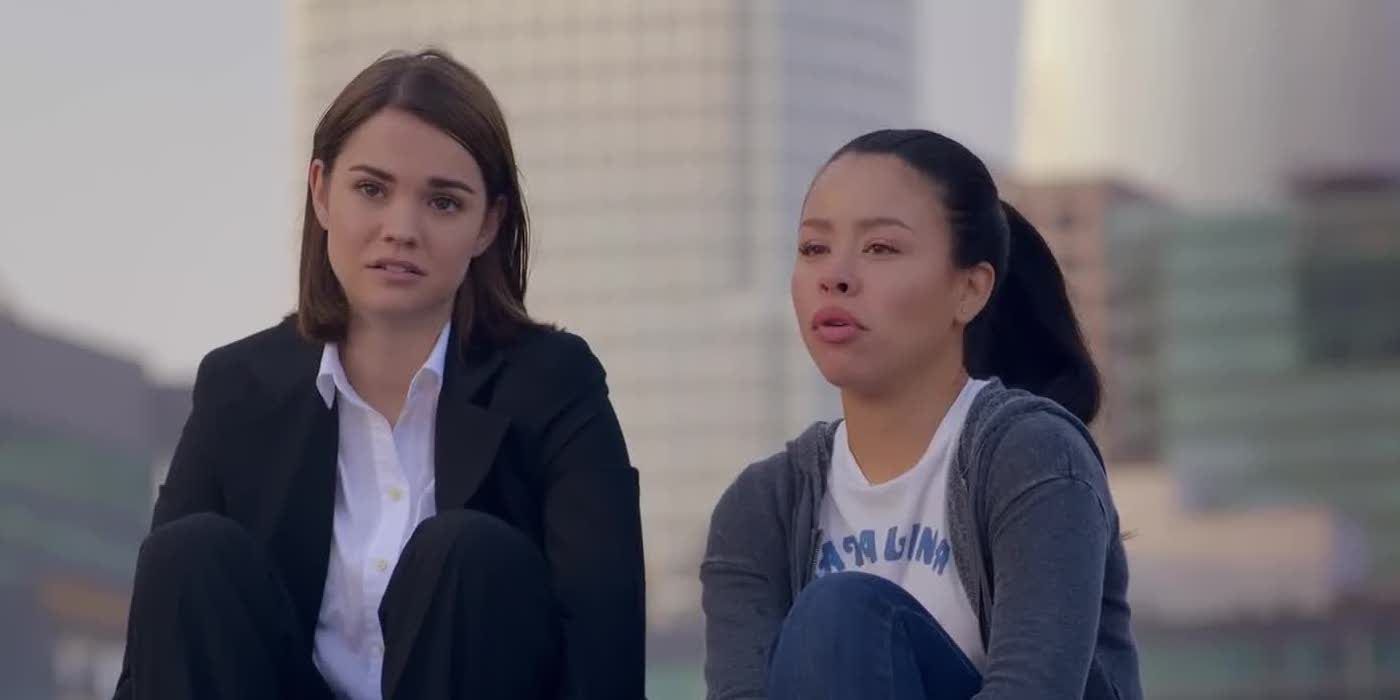 Callie and Mariana sitting side by side in Good Trouble