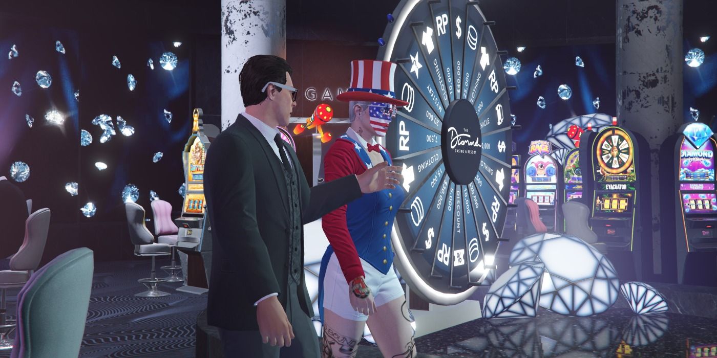 GTA Online characters in a casino.