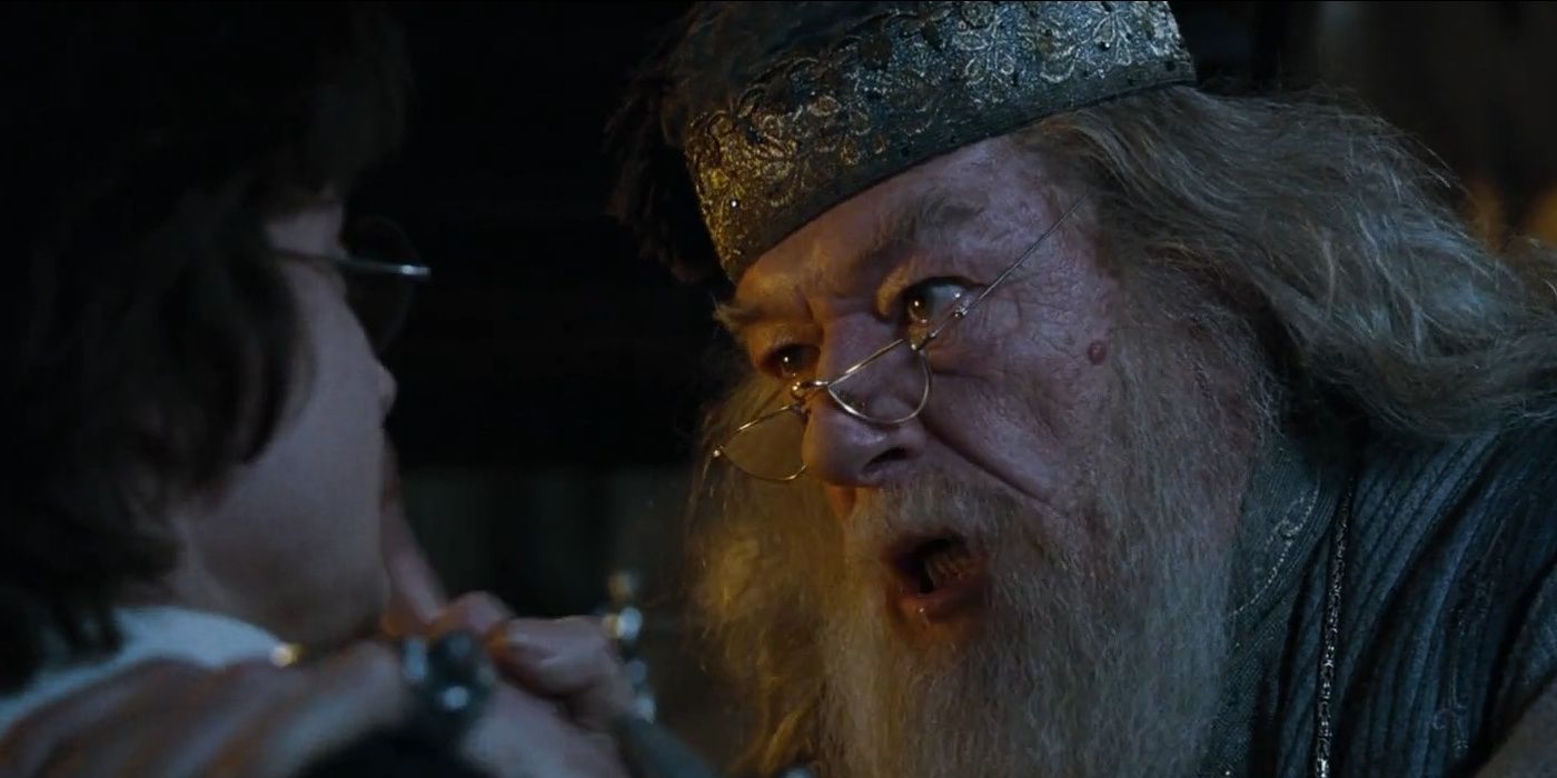 Dumbledore asks Harry if he put his name in the Goblet of Fire