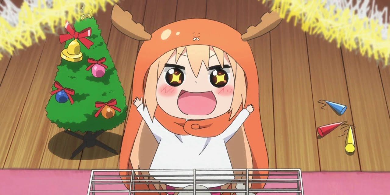  Himouto! Umaru-Chan screencap of Umaru wearing reindeer antlers