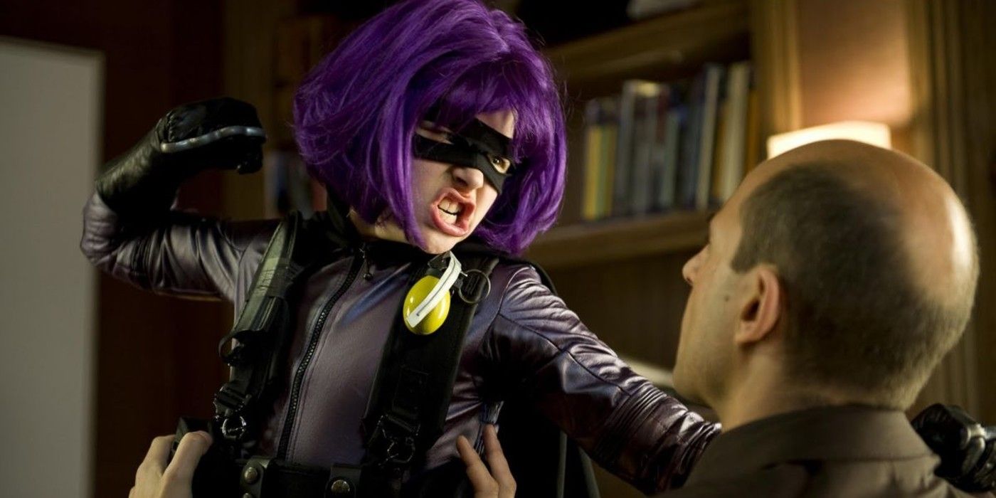 Hit-Girl goes to punch Frank in Kick-Ass