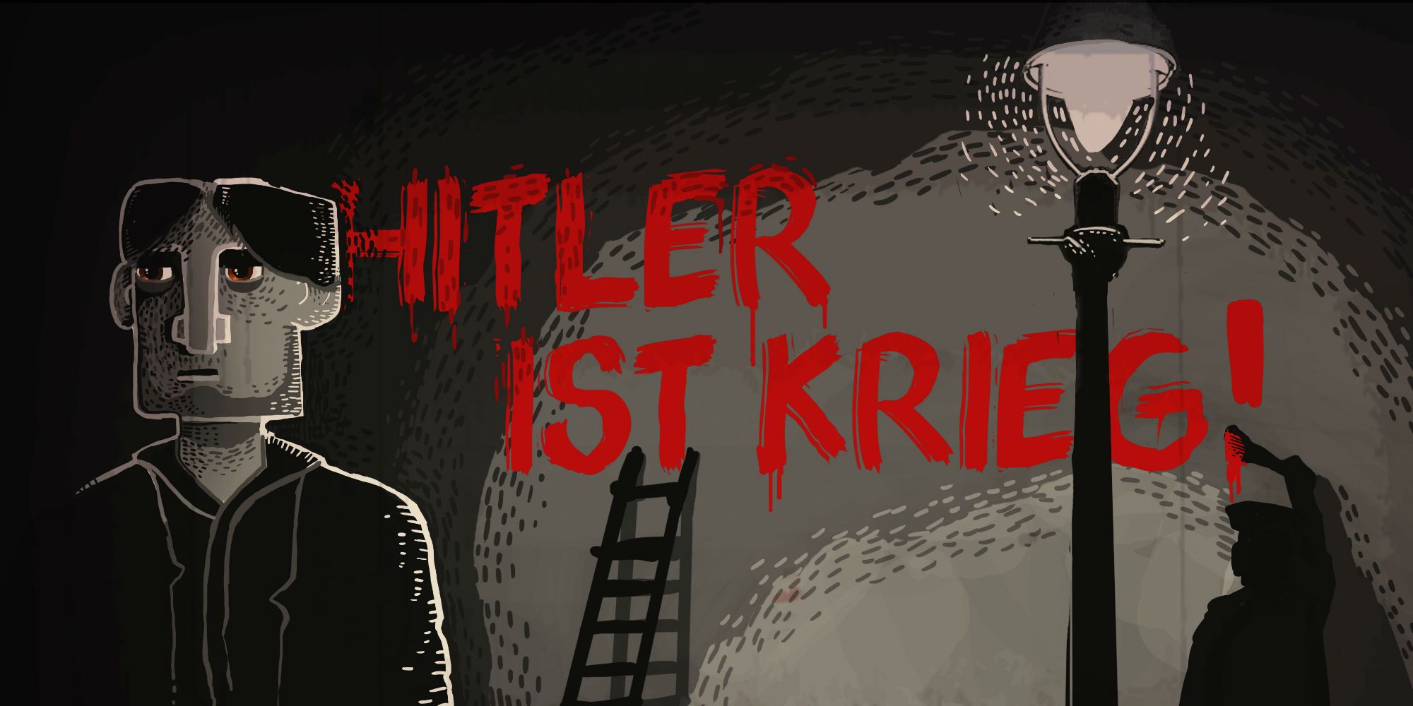 Hitler graffiti from Through the Darkest of Times