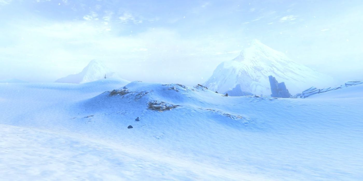 Frozen landscape of Hoth from Star Wars