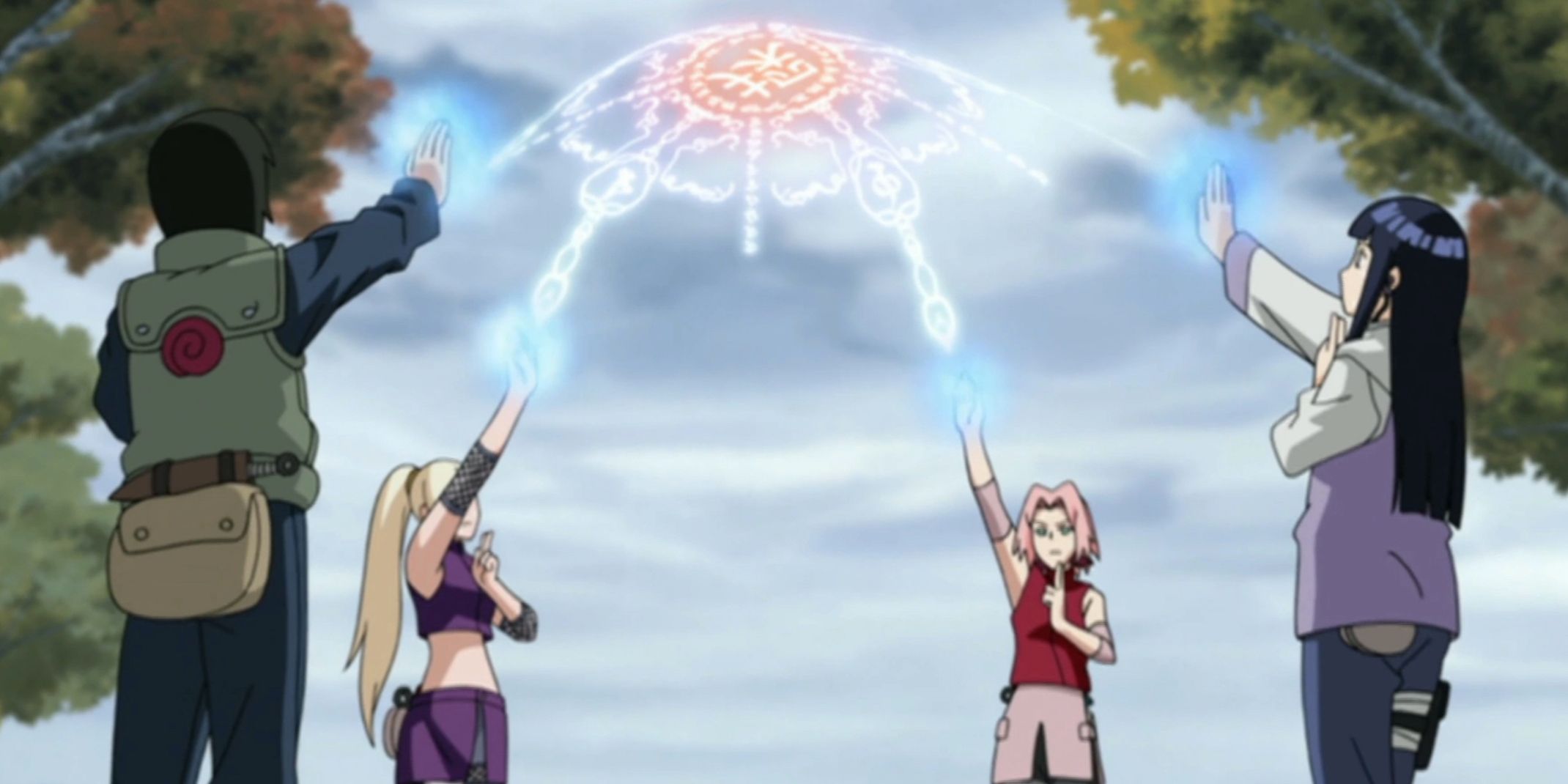 Ino Sakura And Hinata On A Sealing Team In Naruto Shippuden
