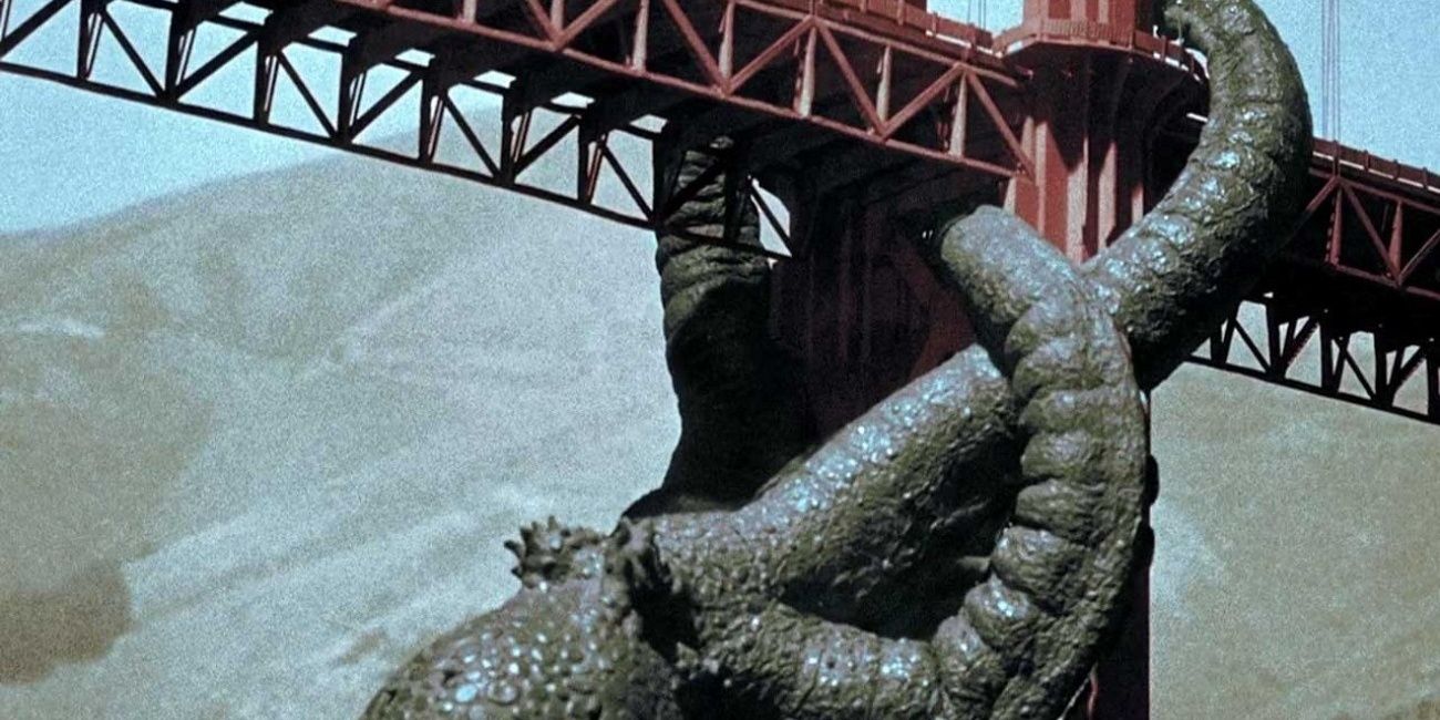 The monster wrapping around a bridge