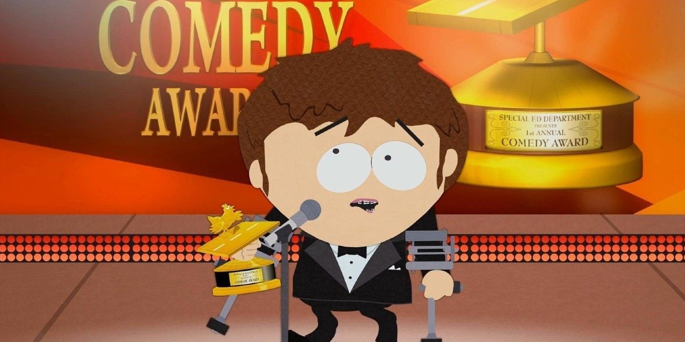 Jimmy accepting an award in South Park