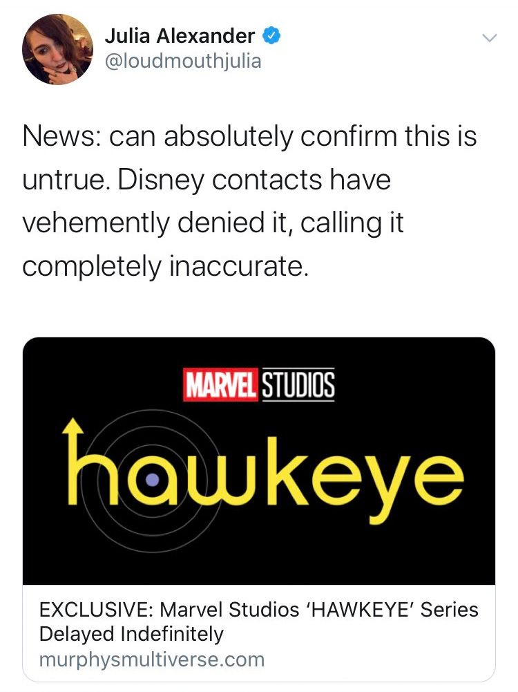 Disney+’s Hawkeye Rumored To Be Indefinitely Delayed [UPDATED]