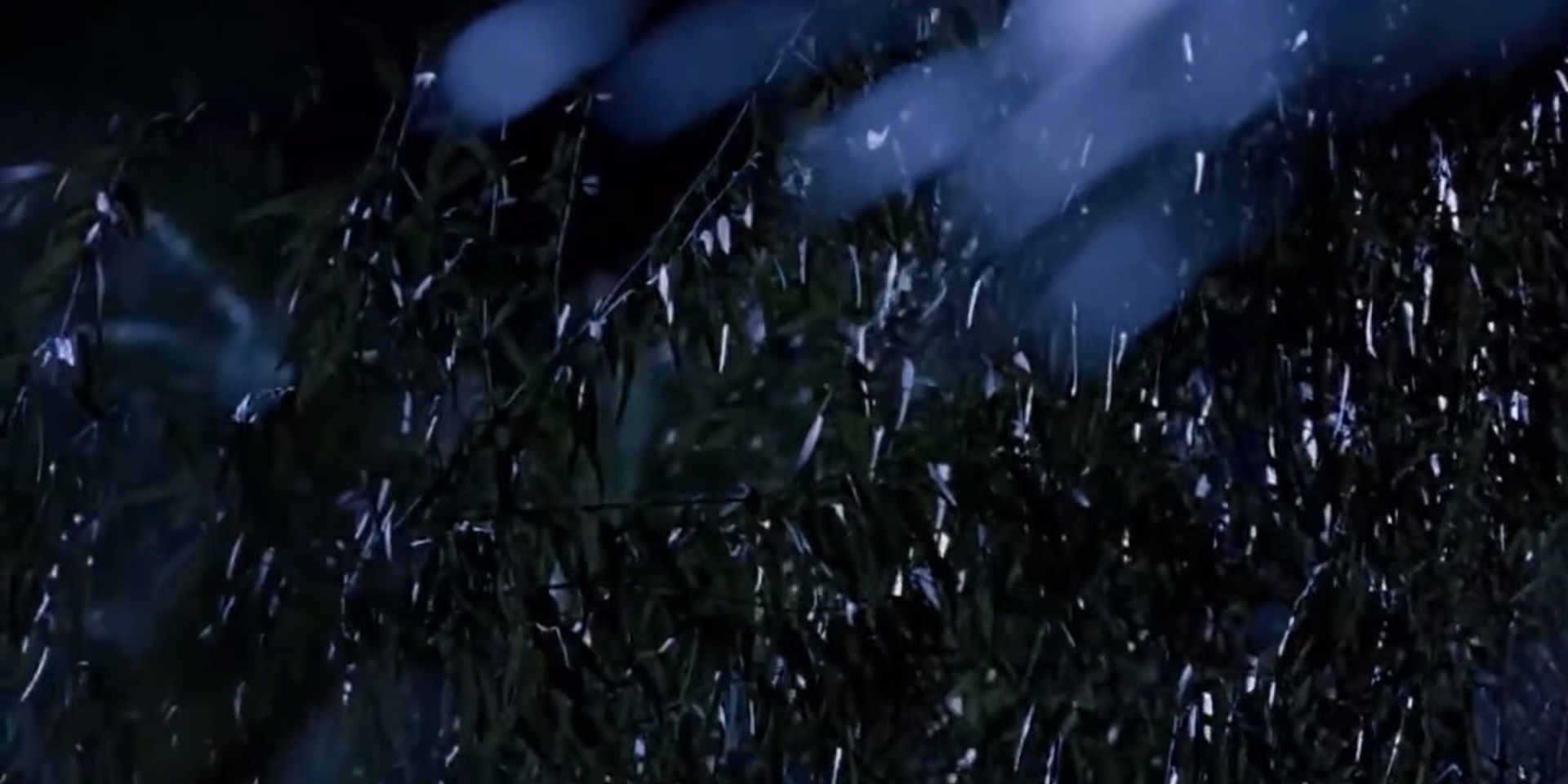 The opening shot of Jurassic Park